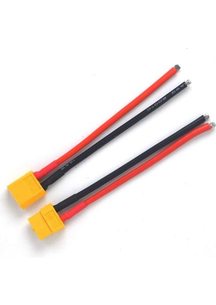 XT60 Soketli Kablo Çifti - Erkek Dişi 10CM 100MM Lipo Pil Batarya modelleri