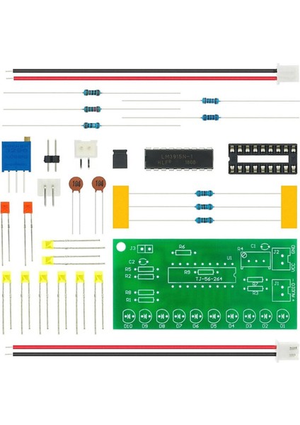 Demonte LM3915 10 LED Vumetre Kit Dıy LED Elektronik Ses Müzik Seviye Işık Göstergesi Lehimleme