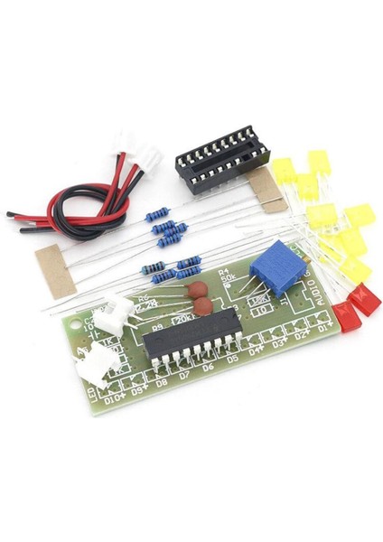Demonte LM3915 10 LED Vumetre Kit Dıy LED Elektronik Ses Müzik Seviye Işık Göstergesi Lehimleme fırsatları