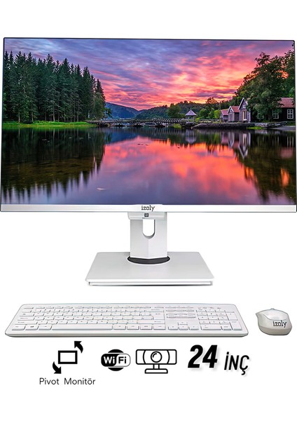 P504 Htm İ5-10400 16GB 256GB 24" Fhd Webcam Pivot All In One Bilgisayar