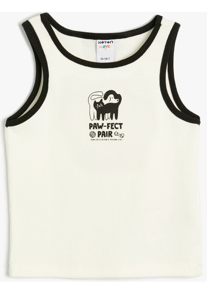 Atlet Kedi Baskılı Bisiklet Yaka Pamuklu