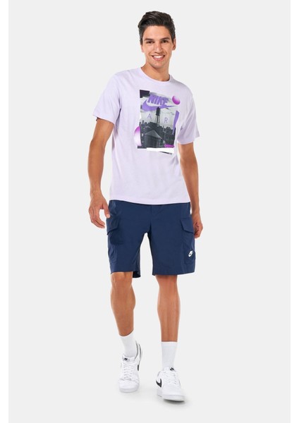 Air Sportswear Rhythm Photo Tee Baskılı Erkek Tişört Mor