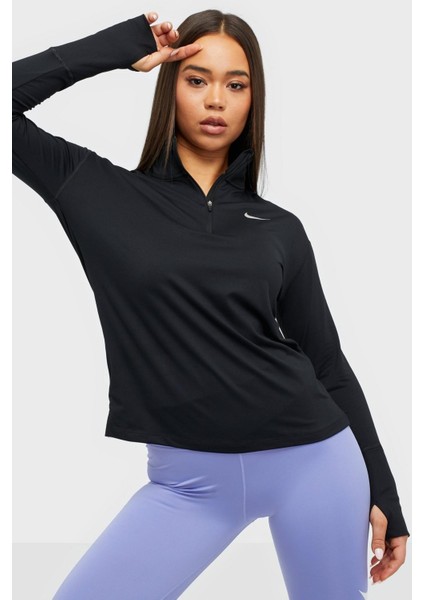Dri-Fit Element Women's Running Half Zip Top 1/4 Fermuarlı Koşu Antrenman Üstü Siyah fiyatları