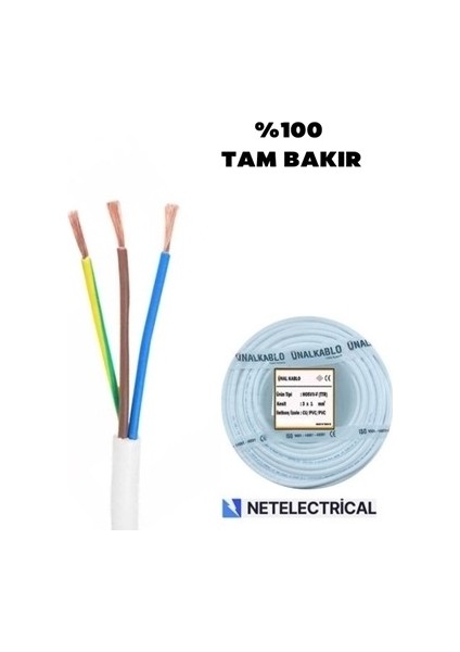3x1 Ttr - 15 Metre Çok Telli Kablo