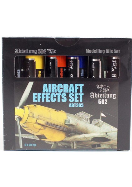 ABT305 6X20 Ml. Uçak Efekt Seti, 6 Adet Yağlı Boya