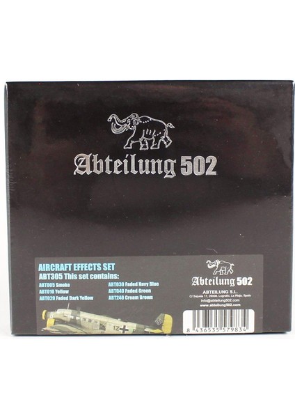 ABT305 6X20 Ml. Uçak Efekt Seti, 6 Adet Yağlı Boya