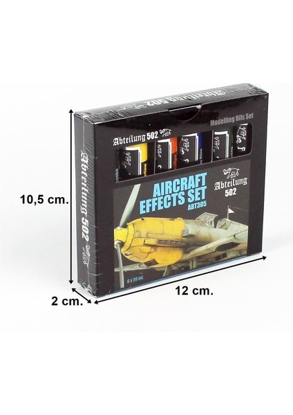 ABT305 6X20 Ml. Uçak Efekt Seti, 6 Adet Yağlı Boya