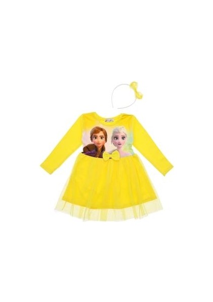 Kız Çocuk Elsa Frozen Mevsimlik Tüllü Elbise