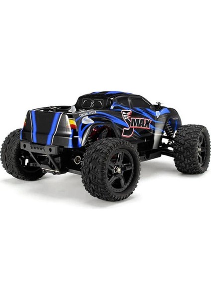 1631 1/16 Ölçek, 4WD Off Road Monster Truck (Smax) Mavi Kaportalı, Fırçalı Motorlu, 7.4V 1500MAH Li-Po Pilli, Rc Model Ara