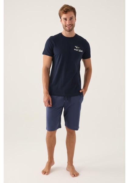 Lacivert Arnetta Baba Oğul T-Shirt ve Bermuda Şort Takım, Pamuk, (Ayrı Ayrı Fiyatlandırılır) fiyatları