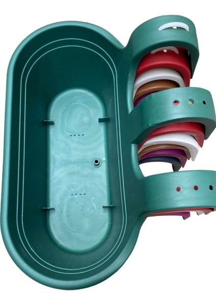 Tombik Saksı Askılı Balkon Saksısı 6,5 Litre ( 3 Adetkarma Renk Gönderilecektir) modelleri