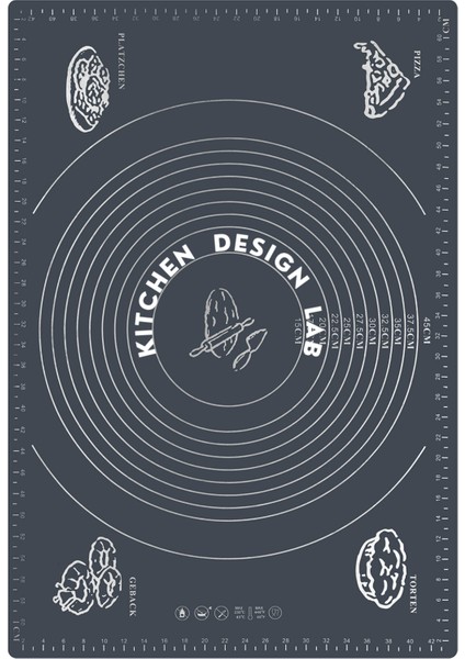 Gri Silikon Ölçülü Çok Amaçlı Hamur Açma Matı 45 cm x 65 cm ve Ölçülü Çelik Hamur Kesme Spatulası fırsatları