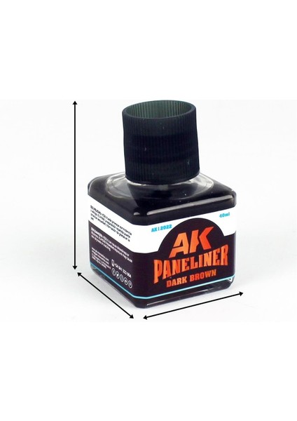 AK 12022 40 ml. Paneliner, Koyu Kahve, Enamel Boya