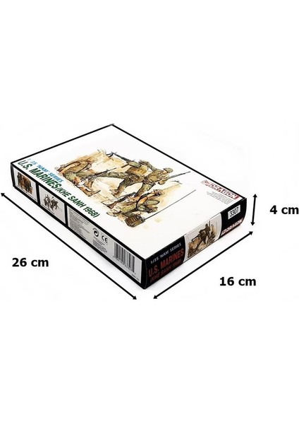 3307 1/35 Ölçek Abd Deniz Piyadeleri (Khe Sanh 1968) Asker Figürleri Plastik Model Kiti modelleri