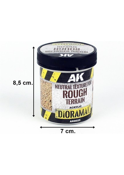 8025 250 Ml. Engebeli Arazi Için Renksiz Toprak Dokusu, Akrilik, Diorama Serisi Zemin Dokusu