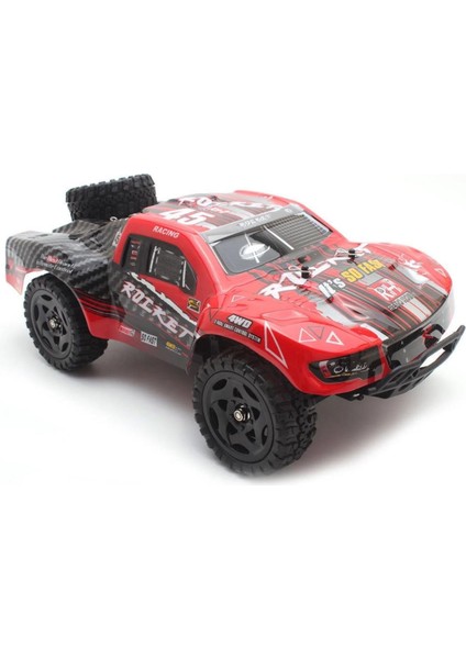 1621 1/16 Ölçek, 4WD Off Road Short Course (Rocket Smart) Kırmızı Kaportalı, Fırçalı MOTORLU,7.4V 1500MAH Li-Po Pilli, Rc