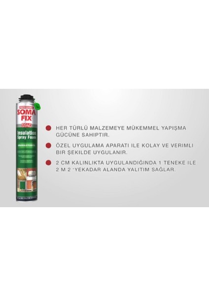 2 Ad 750 Ml Somafix Tabancalı Isı Ses Yalıtım Köpüğü Köpük Tabancası Köpük Temizleyicisi Seti