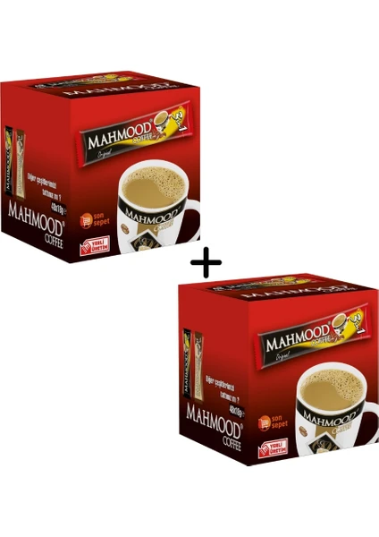 Mahmood Coffee 3ü 1 Arada Hazır Kahve 48 Adet x 18 Gram 2li Set