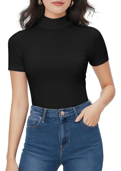 Siyah Kısa Kollu Zıbın modelleri