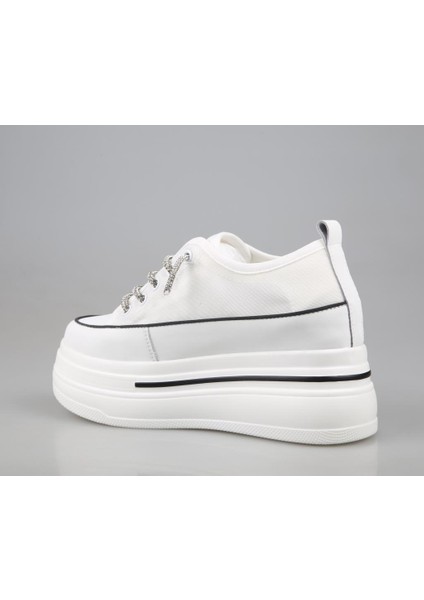 24Y345-10 Dolgu Topuk Beyaz Kadın Sneakers fiyatları