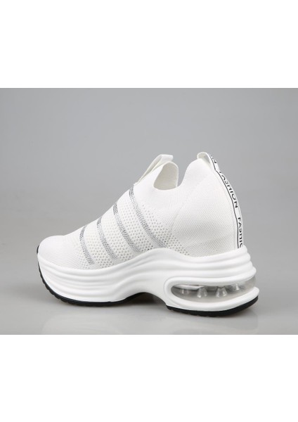 24Y300-4 Dolgu Topuk Beyaz Kadın Sneakers fiyatları