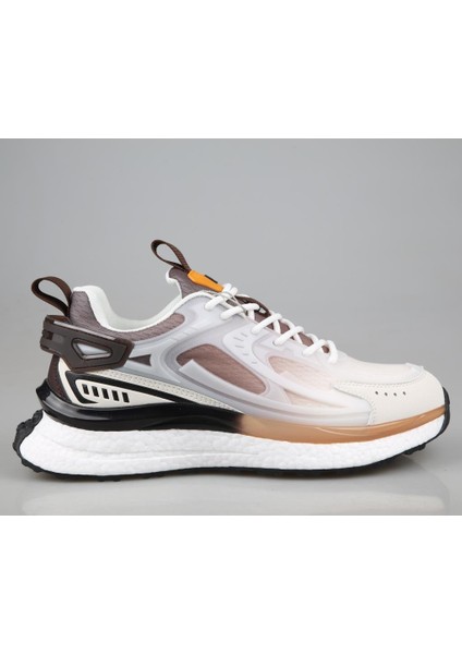 PCI-10105 Beyaz Kahve Erkek Sneakers