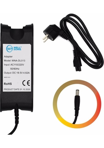 Dell Notebook Laptop Adaptörü 19.5V 4.62A 90W 4.5x3.0