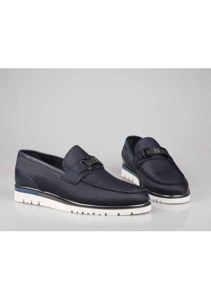 19488 Hakiki Deri Lacivert Erkek Günlük Ayakkabı fırsatları