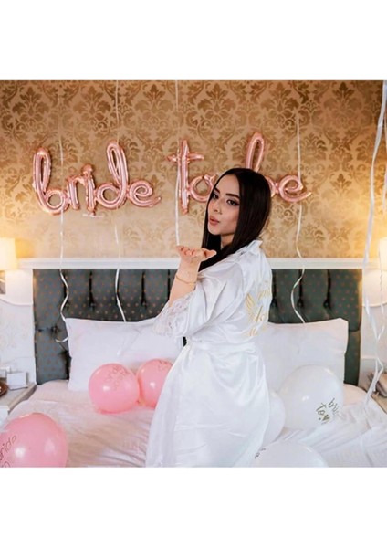 Trade Bazaar Bride To Be Yazılı El Yazısı Folyo Rose Gold Renkli Balon Bekarlığa Veda Partisi Büyük Balon Seti