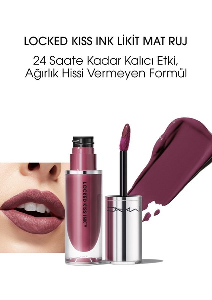 Locked Kiss Ink 24 Saate Kadar Kalıcı Suya Dayanıklı Likit Mat Ruj - Opulence 4 ml