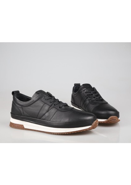 4Y2119 Hakiki Deri Siyah Erkek Günlük Ayakkabı fırsatları
