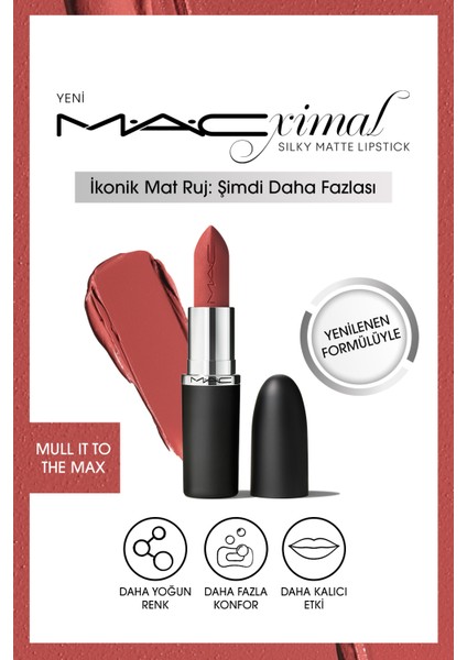 M·a·cxımal Silky Matte Lipstick Nemlendirme Etkili Yoğun Renk Sağlayan Ruj - Mull It To The Max