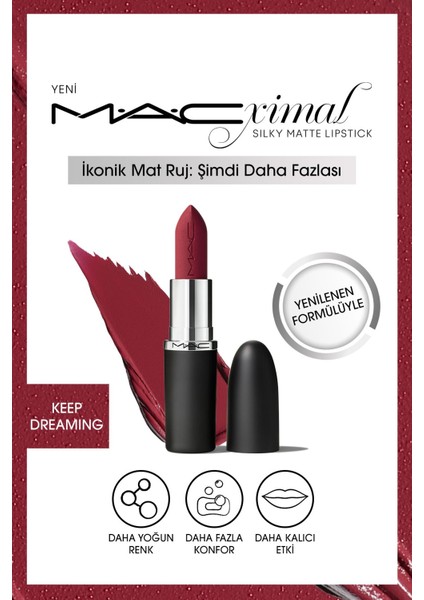 M·a·cxımal Silky Matte Lipstick Nemlendirme Etkili Yoğun Renk Sağlayan Ruj - Keep Dreaming
