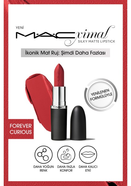 M·a·cxımal Silky Matte Lipstick Nemlendirme Etkili Yoğun Renk Sağlayan Ruj - Forever Curious