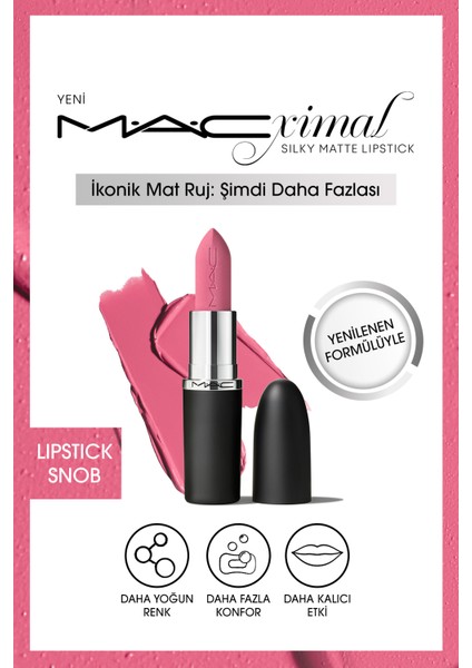 M·a·cxımal Silky Matte Lipstick Nemlendirme Etkili Yoğun Renk Sağlayan Ruj - Lipstick Snob