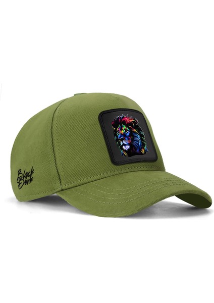 V1 Baseball Kids Aslan - 7 Kod Logolu Unisex Açık Yeşil Çocuk Şapka (Cap)