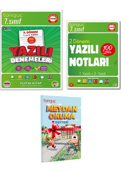 7. Sınıf Yazılı Denemeleri 2. Dönem 1 ve 2. Yazılı ve 7. Sınıf Yazılı Notları 2. Dönem Meydan Okuma Defterim