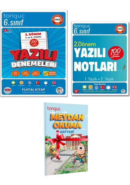 6. Sınıf Yazılı Denemeleri 2. Dönem 1 ve 2. Yazılı ve 6. Sınıf Yazılı Notları 2. Dönem Meydan Okuma Defterim