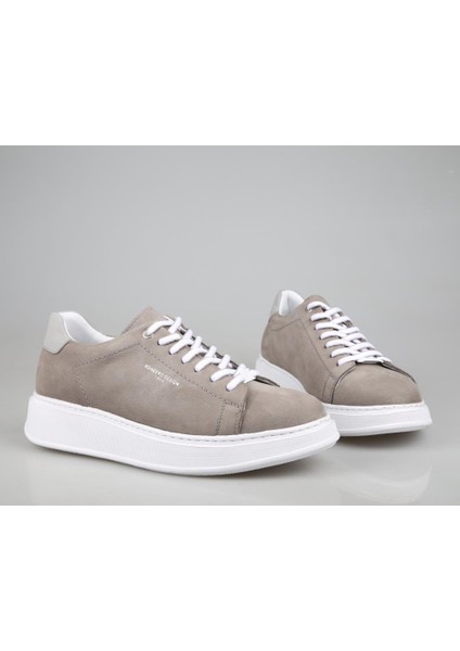 4Y1372 Hakiki Deri Gri Nubuk Erkek Günlük Ayakkabı fırsatları