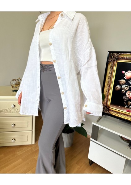 Kadın %100 Pamuk Müslin Kumaş Gömlek fiyatları