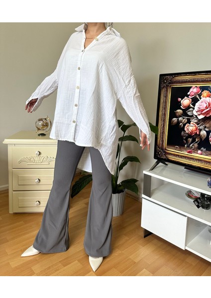 Kadın %100 Pamuk Müslin Kumaş Gömlek fırsatları