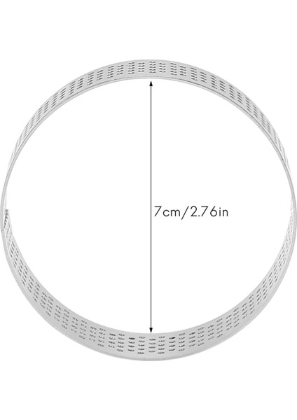 20 Adet Dairesel Tart Yüzükler Delikli Paslanmaz Çelik Meyve Pastası Kiş Kek Mus Kalıp Mutfak Pişirme Kalıp 7 cm (Yurt Dışından) fiyatları