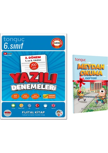 Tonguç Akademi 6. Sınıf Yazılı Denemeleri 2. Dönem 1 ve 2. Yazılı ve Meydan Okuma Defteri