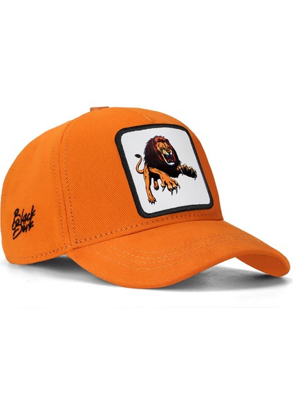 Blackbörk V1 Baseball Kids Aslan - 5 Kod Logolu Neon Turuncu Çocuk Şapka (Cap)