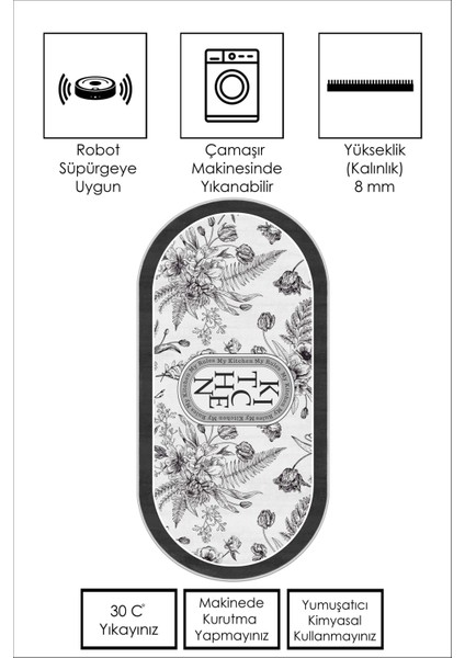 Makinede Yıkanabilir Kaymaz Taban Leke Tutmaz Gri Mutfak Halısı Mutfak Yolluk ve Balkon Halısı fiyatları