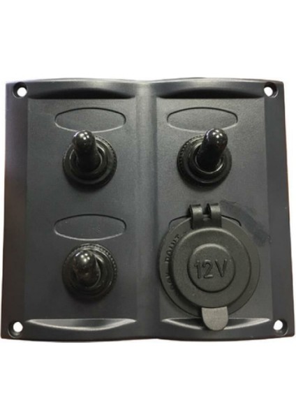3'lü Switch Panel Çakmak Soketli