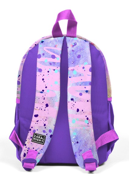 Minik Yuva Sırt Çantası Pembe Mor Fashion Girl Desenli Iki Bölmeli 23555 modelleri