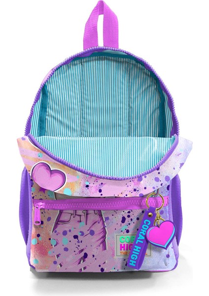 Minik Yuva Sırt Çantası Pembe Mor Fashion Girl Desenli Iki Bölmeli 23555 fırsatları