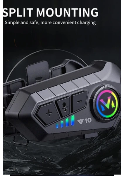 Y10 Kask Kulaklık Bluetooth Motosiklet Kulaklık 5,3 Bluetooth Intercom Motorsiklet Kulaklık