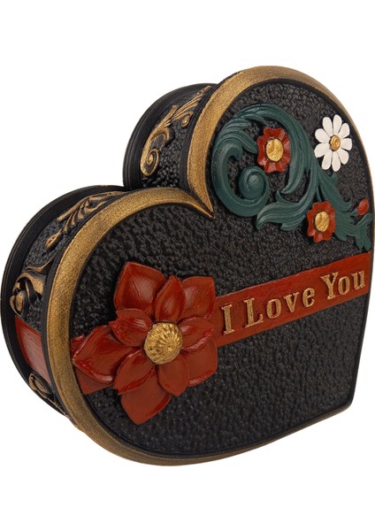 Dekoratif Takı ve Mücevher Kutusu Işlemeli Modern Polyester 19 x 18 cm